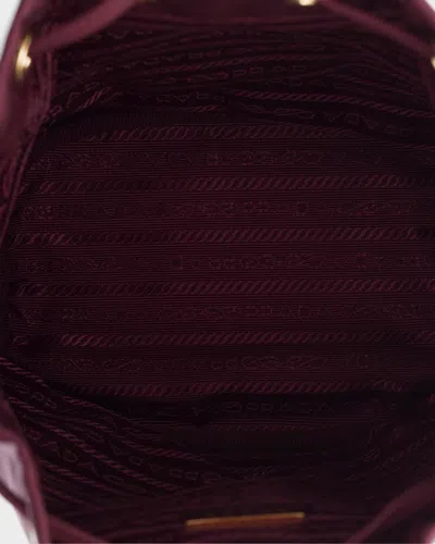 Prada Drawstring Shoulder Bag In Burgundy
