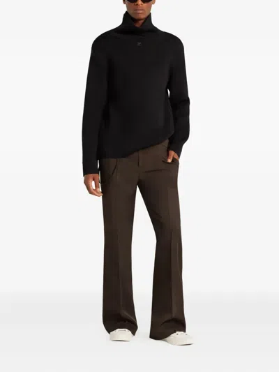 拉链细节高领毛衣