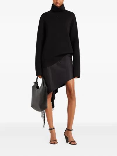 拉链细节高领毛衣