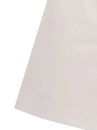 Hugo Boss Ribbed Crew-neck Cotton T-shirt With Side Slits In White
