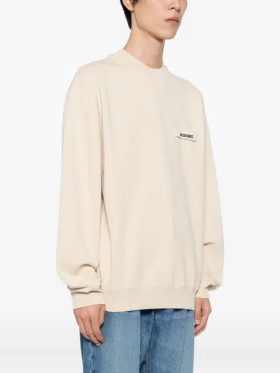 Jacquemus Cotton Sweatshirt In Neutral