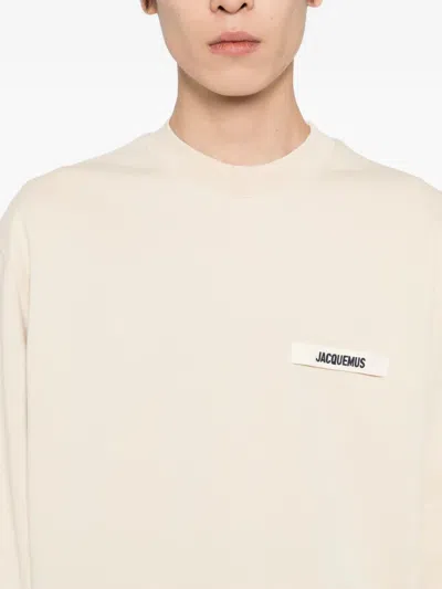 Jacquemus Cotton Sweatshirt In Neutral