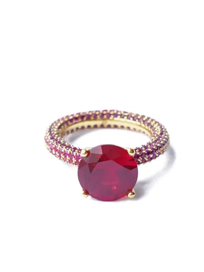 Izabel Display Mega Circle Pavé Ring In Pink