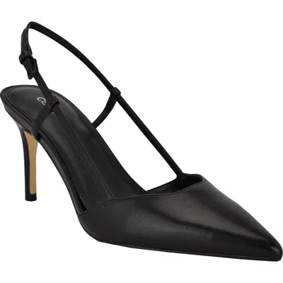 Calvin Klein Jesa Slingback Pointed Toe Pump In Black