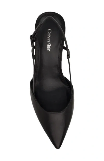 Calvin Klein Jesa Slingback Pointed Toe Pump In Black