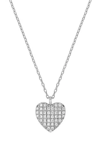 Bony Levy Diamond Heart Pendant Necklace In Silver
