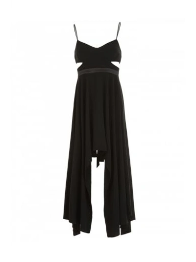 Halston Heritage Synthetic Fabric Dress In Black