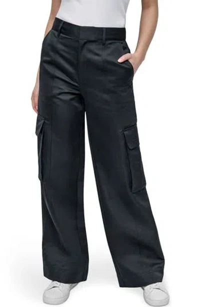 Dkny Jeans Women's High Waist Wide Leg Cargo Pants In Blue