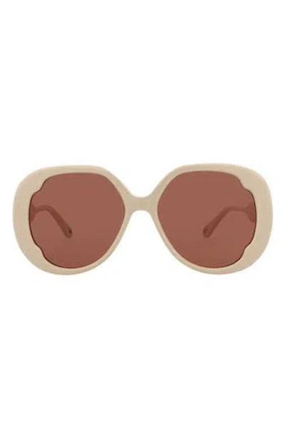 Chloé Round-frame Recycled Acetate Sunglasses In Metallic