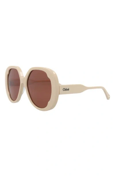 Chloé Round-frame Recycled Acetate Sunglasses In Metallic