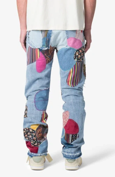 Mnml Baggy Patchwork Release Hem Jeans In Multi