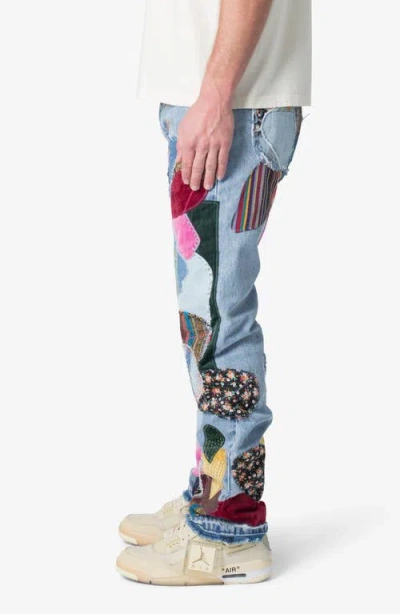 Mnml Baggy Patchwork Release Hem Jeans In Multi