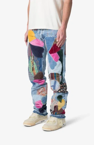 Mnml Baggy Patchwork Release Hem Jeans In Multi