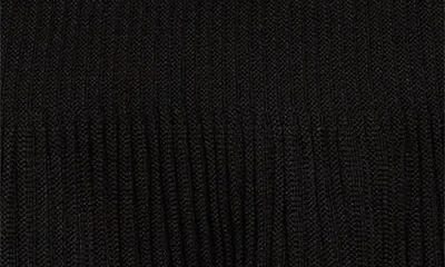 Balmain Long Sleeves V-neck Flare Knit Dress In Black