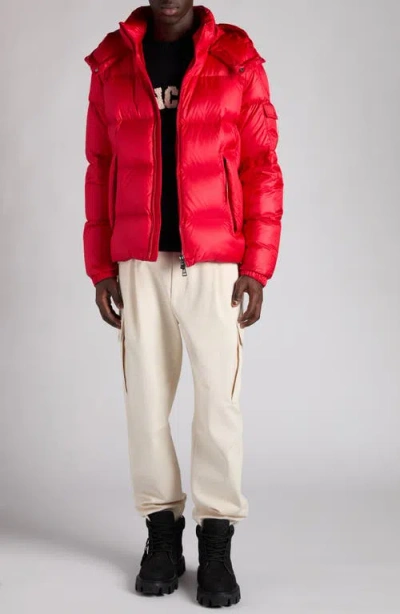 Moncler Maya Jacket Quilted Nylon Down Jacket In Red