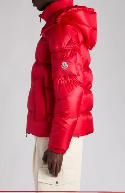 Moncler Maya Jacket Quilted Nylon Down Jacket In Red