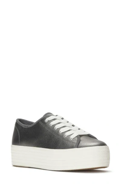 Keds Women's Triple Up Metallic Leather Lace Up Leather Sneakers In Gray
