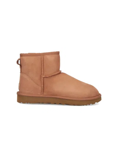 Ugg Mini Classic Ii Beige Pull-on Boots In Suede Woman In Neutral