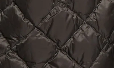 Max Mara The Cube Trepar Diamond Quilted Down Longline Coat In Black
