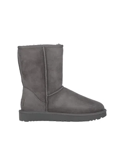 Ugg Grey Suede Ankle Boots In Gray
