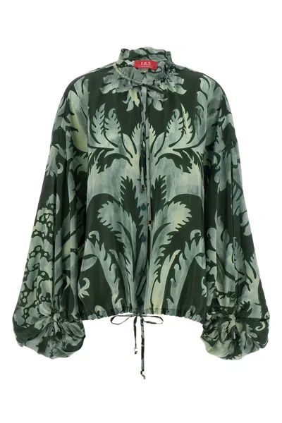F.r.s For Restless Sleepers F. R.s For Restless Sleepers Archilo Top Dark Green Background Damask
