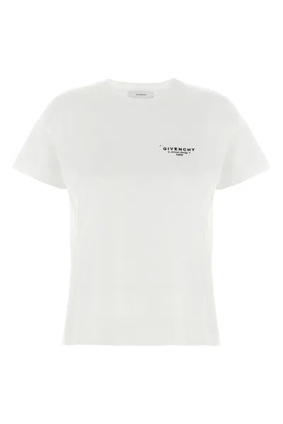 Givenchy White Cotton Jersey Crewneck T-shirt In Multi