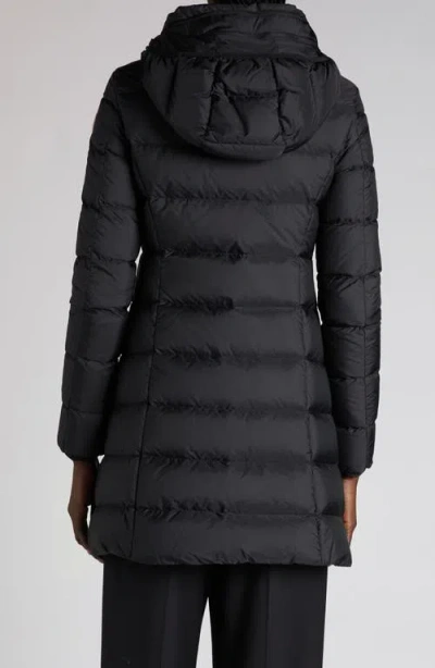 Moncler Gresillon Water Resistant Down Long Coat In Black