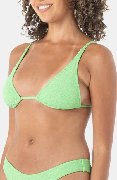 Roxy Haliewa Built Up Triangle Bikini Top In Green