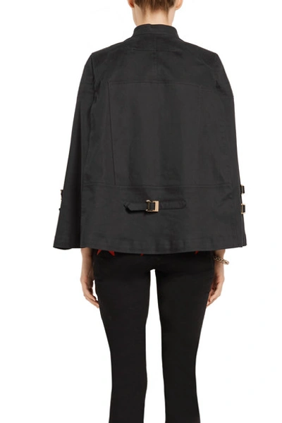 Shop Givenchy Washed Cotton-blend Canvas Cape