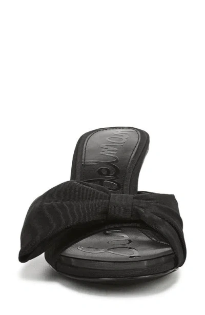 Sam Edelman Ragan Bow Mules Black In Black