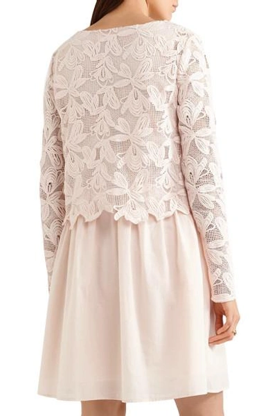 Shop See By Chloé Guipure Lace And Cotton Mini Dress