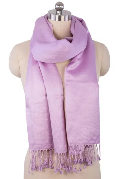 Saachi Women's Pink / Purple Pashmina Satin Scarf In Purple