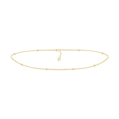 Sally Skoufis Women's Gold / White Bold Minx Waist Chain With Man Made White Diamonds In Gold In Multi