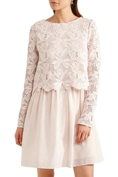 Shop See By Chloé Guipure Lace And Cotton Mini Dress