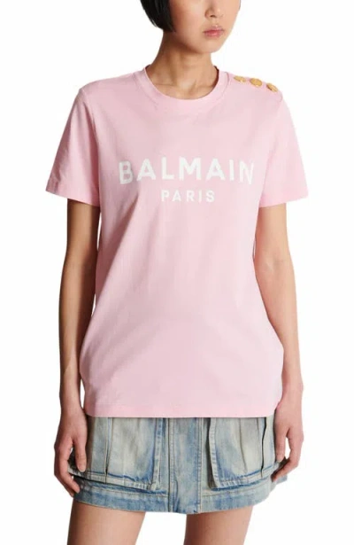 Balmain Paris Print In Pink