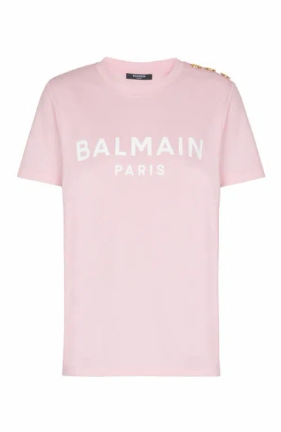 Balmain Paris Print In Pink