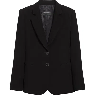 Emporio Armani Single-breasted Blazer Jacket In Black