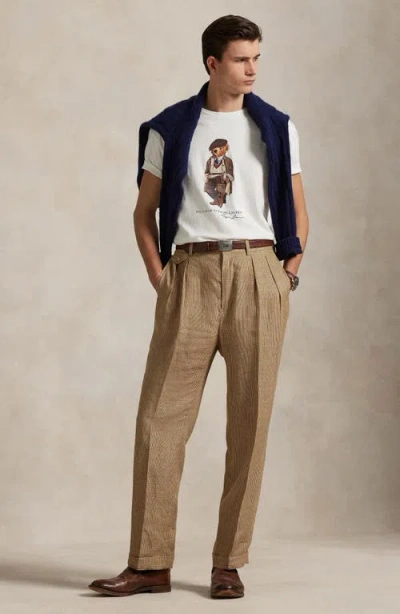 Polo Ralph Lauren White Polo Bear T-shirt Custom Slim-fit In White