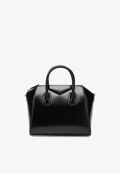 Givenchy Leather Handbag With Logo On The Front In Black