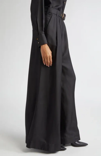 Zimmermann Pantalone A Zampa Hypnotic In Misto Lana Nera Donna In Black