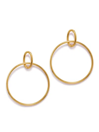Jaredjamin Women's Gold Everly Dangle Hoop Post Earrings