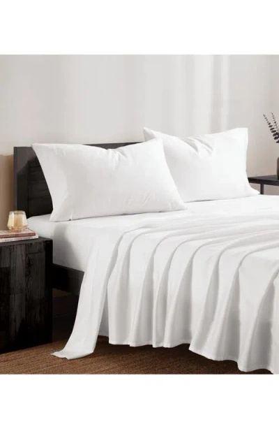 Dkny 425 Thread Count Sateen Sheet Set In White