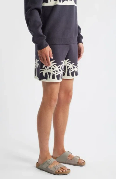 Mavrans Palm Beach Knit Shorts In Blue