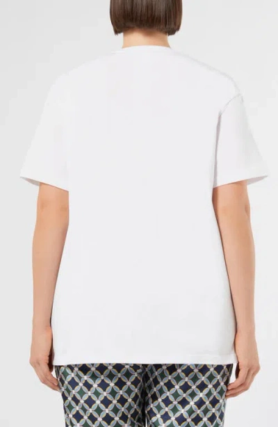 Marina Rinaldi Cotton Jewel-embellished Reed T-shirt In White