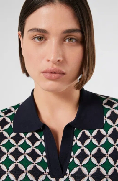 Marina Rinaldi 1a Uscita Cimone Polo Sweater In Blue