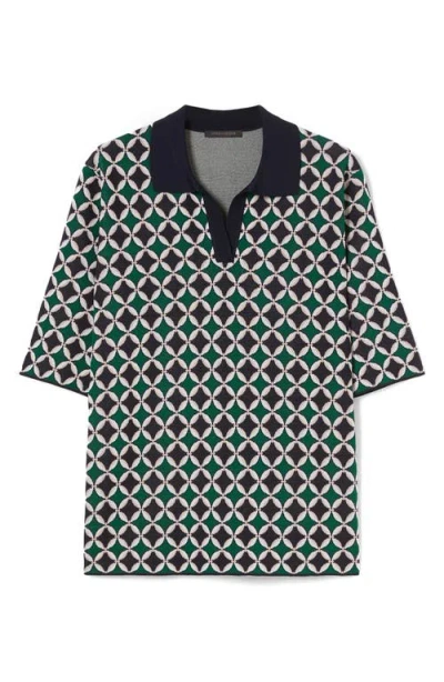 Marina Rinaldi 1a Uscita Cimone Polo Sweater In Blue