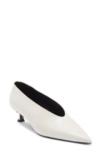 Tony Bianco Cherry Pointed Toe Kitten Heel Pump In Gray