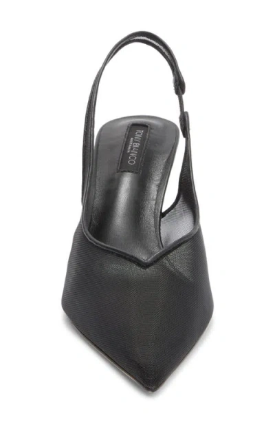 Tony Bianco Breeze Slingback Pointed Toe Pump In Black