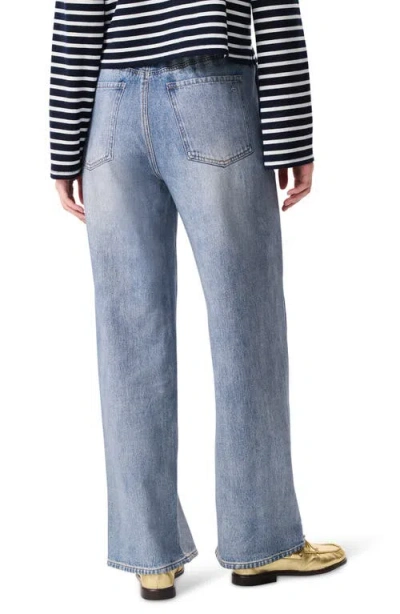 Rag & Bone Rb Miramar Wide Leg Track Jeans In Blue