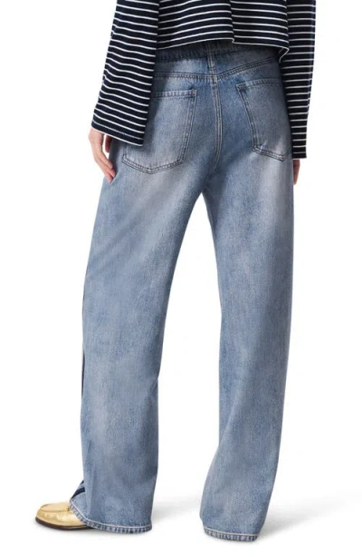 Rag & Bone Rb Miramar Wide Leg Track Jeans In Blue